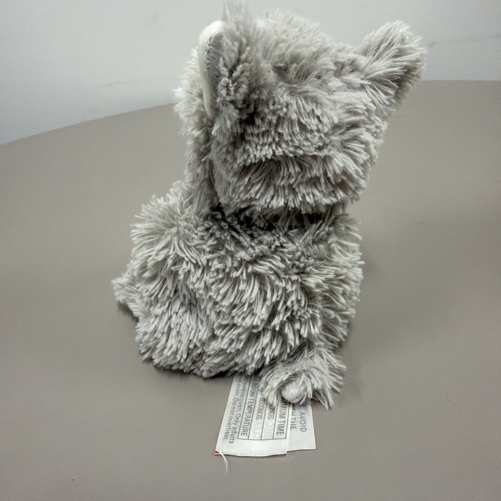 Warmies Microwavable Plush Husky Dog 10" Gray Cream Stuffed Animal Heat Therapy - Picture 3 of 11